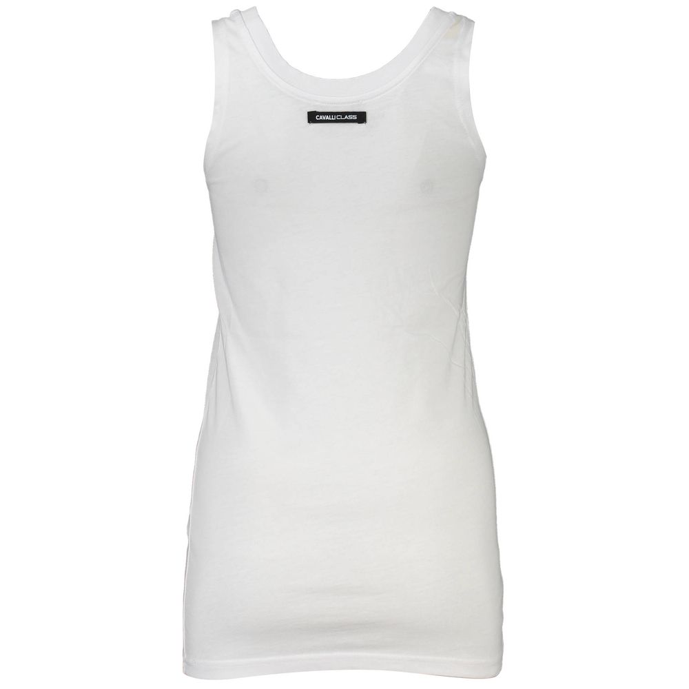 Débardeur femme en coton blanc Cavalli Class