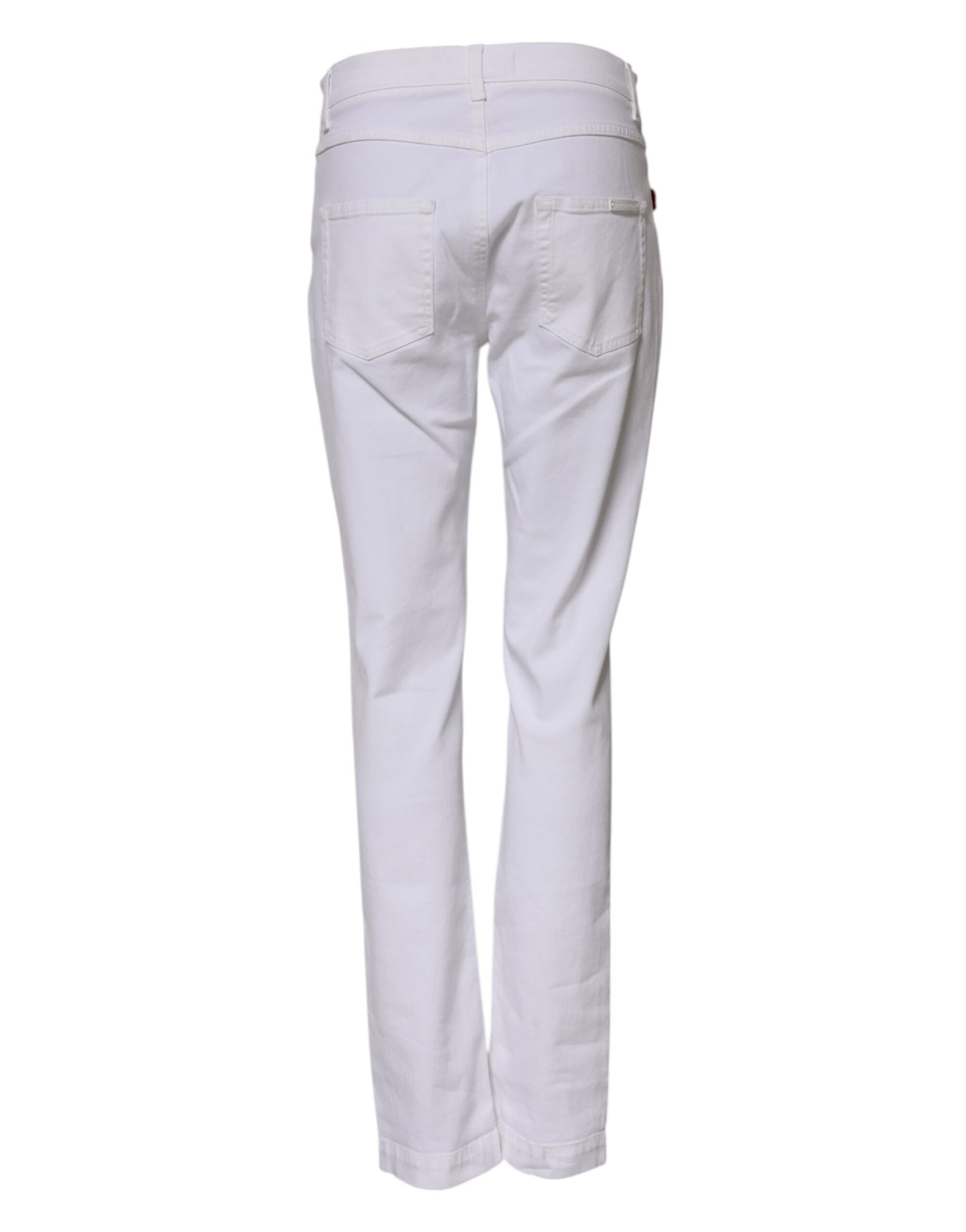 Dolce & Gabbana White Straight Leg Jeans for Women detail view