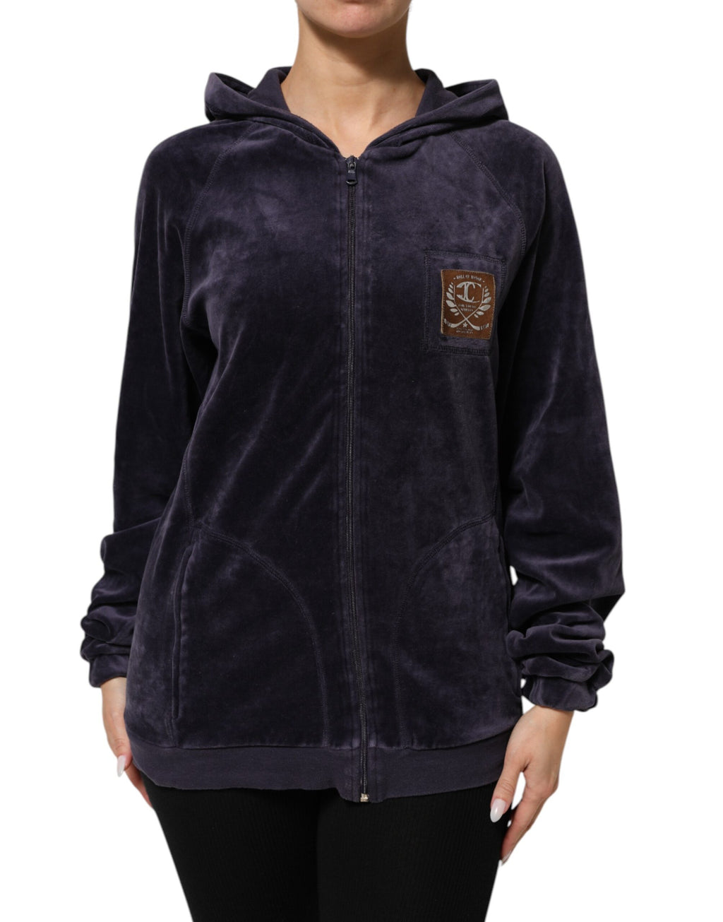 Cavalli Class Purple Sweatshirt for Women