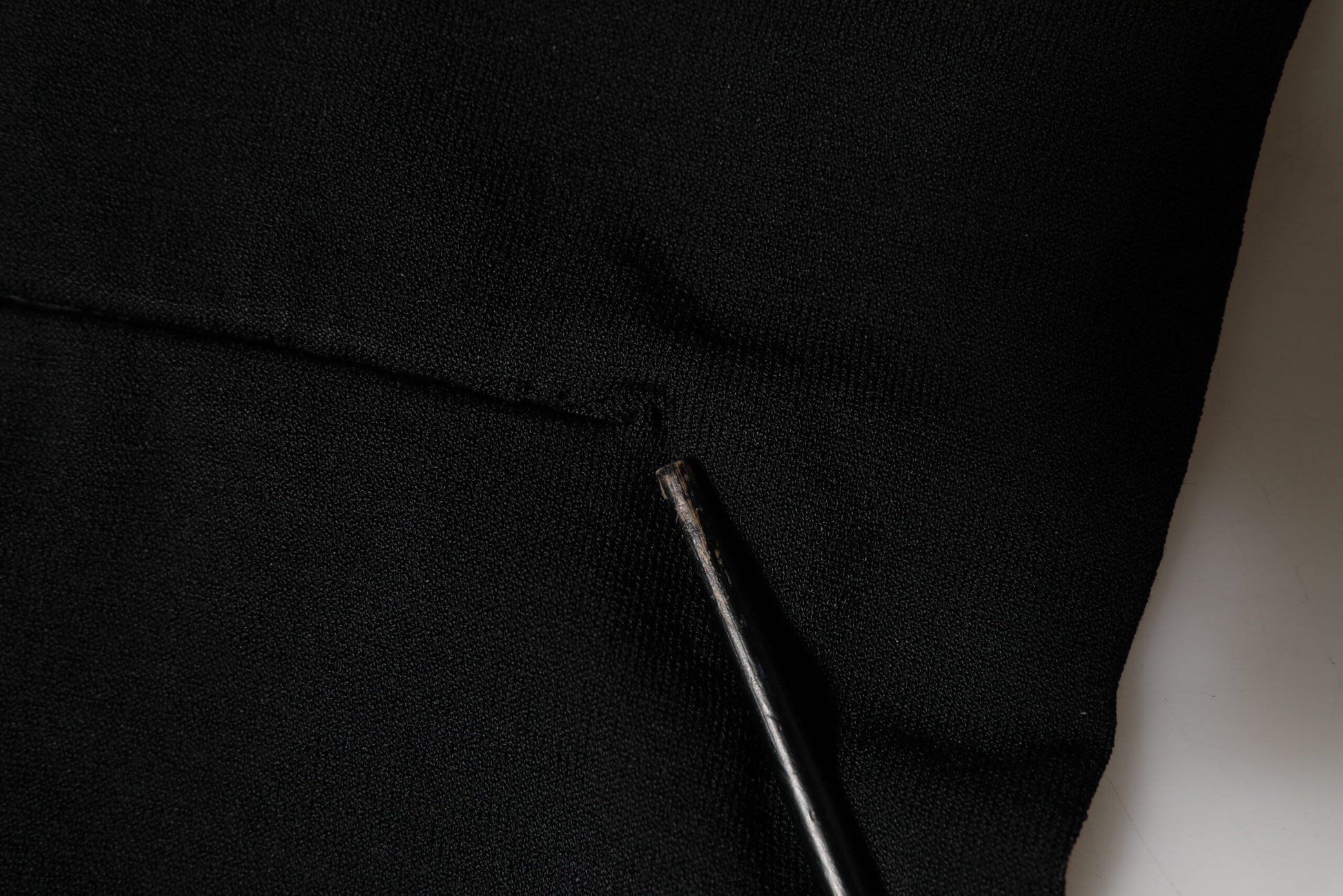 Haut court à col roulé en viscose noire Dolce & Gabbana