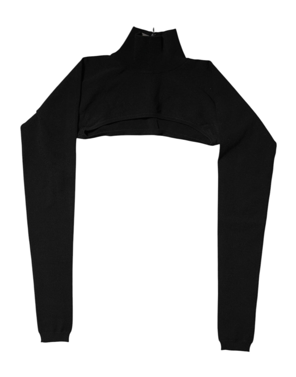 Haut court à col roulé en viscose noire Dolce & Gabbana