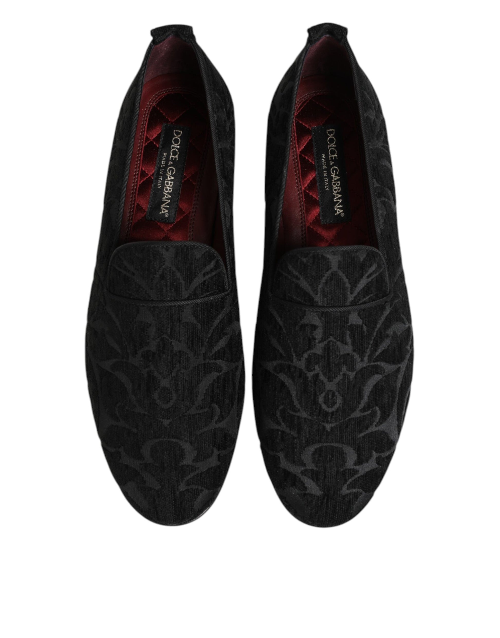 Dolce & Gabbana Black Slip On Loafers for Men side view