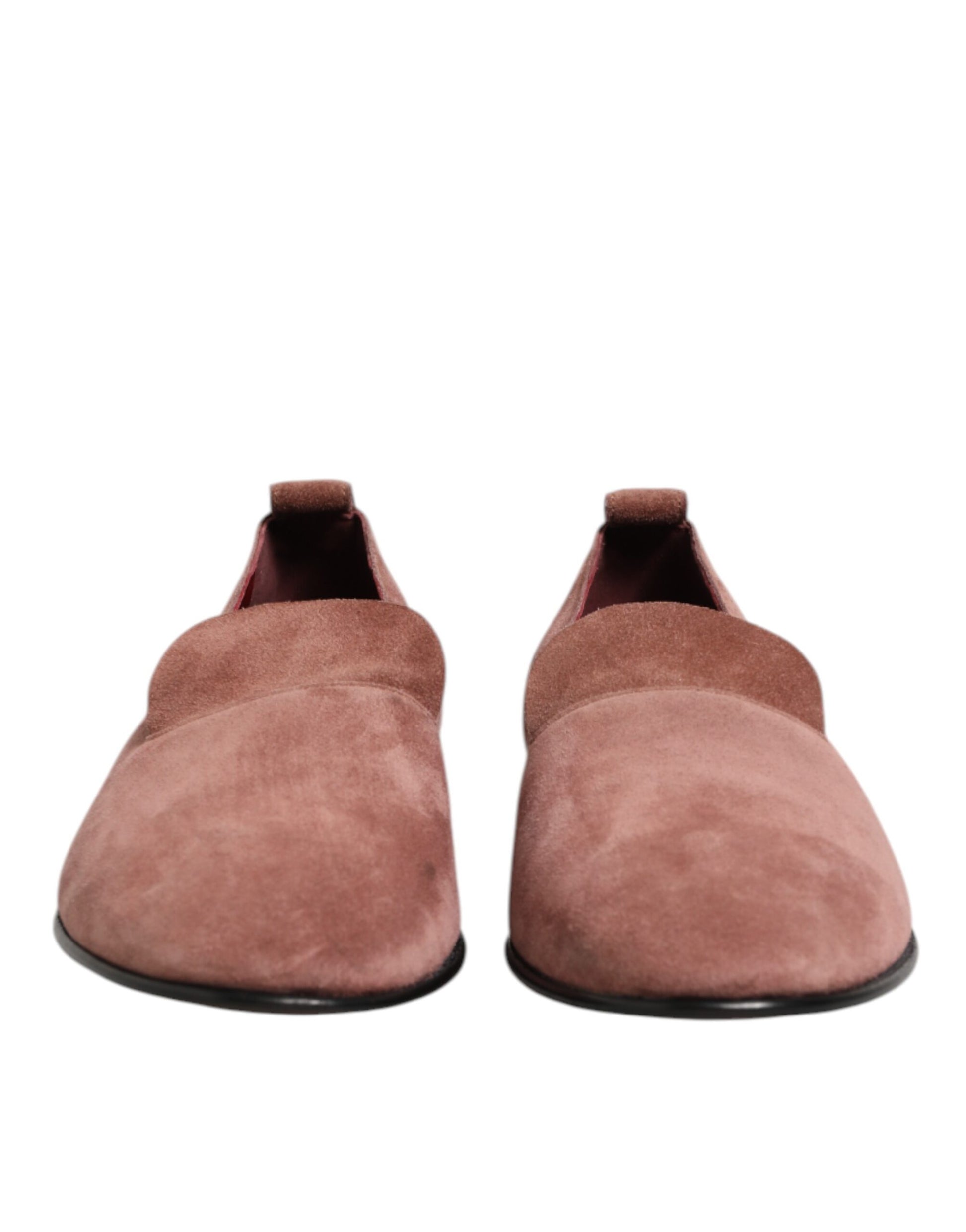 Dolce & Gabbana Pink Suede Loafers Formal Men Dress Shoes