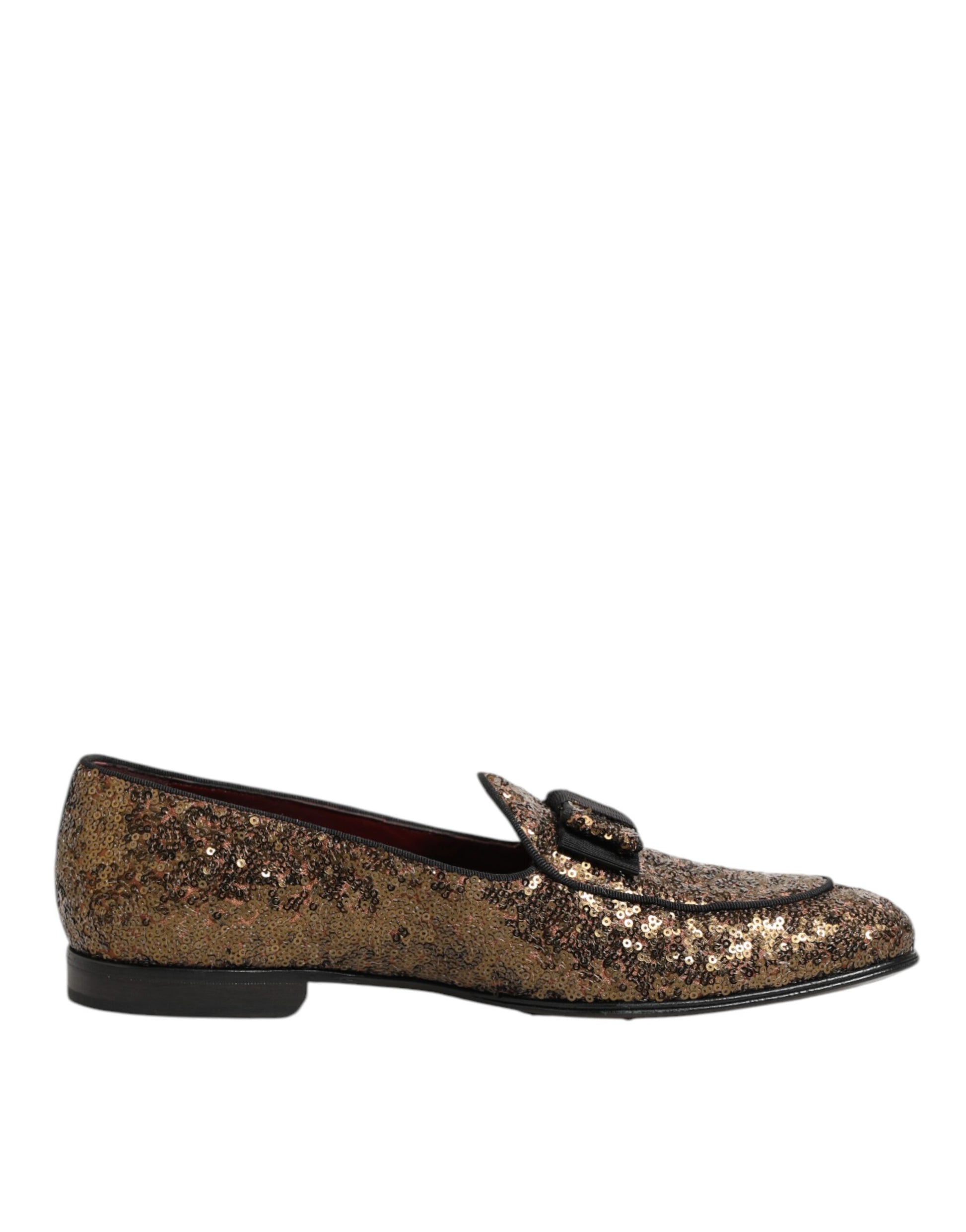 Dolce & Gabbana Gold Slip On Loafers for Men