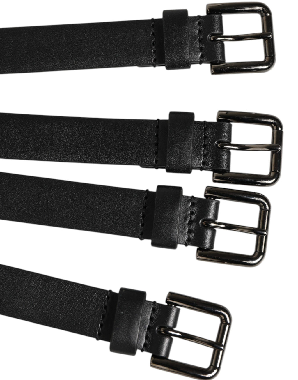 Dolce & Gabbana Black High Waist Belts for Men side view