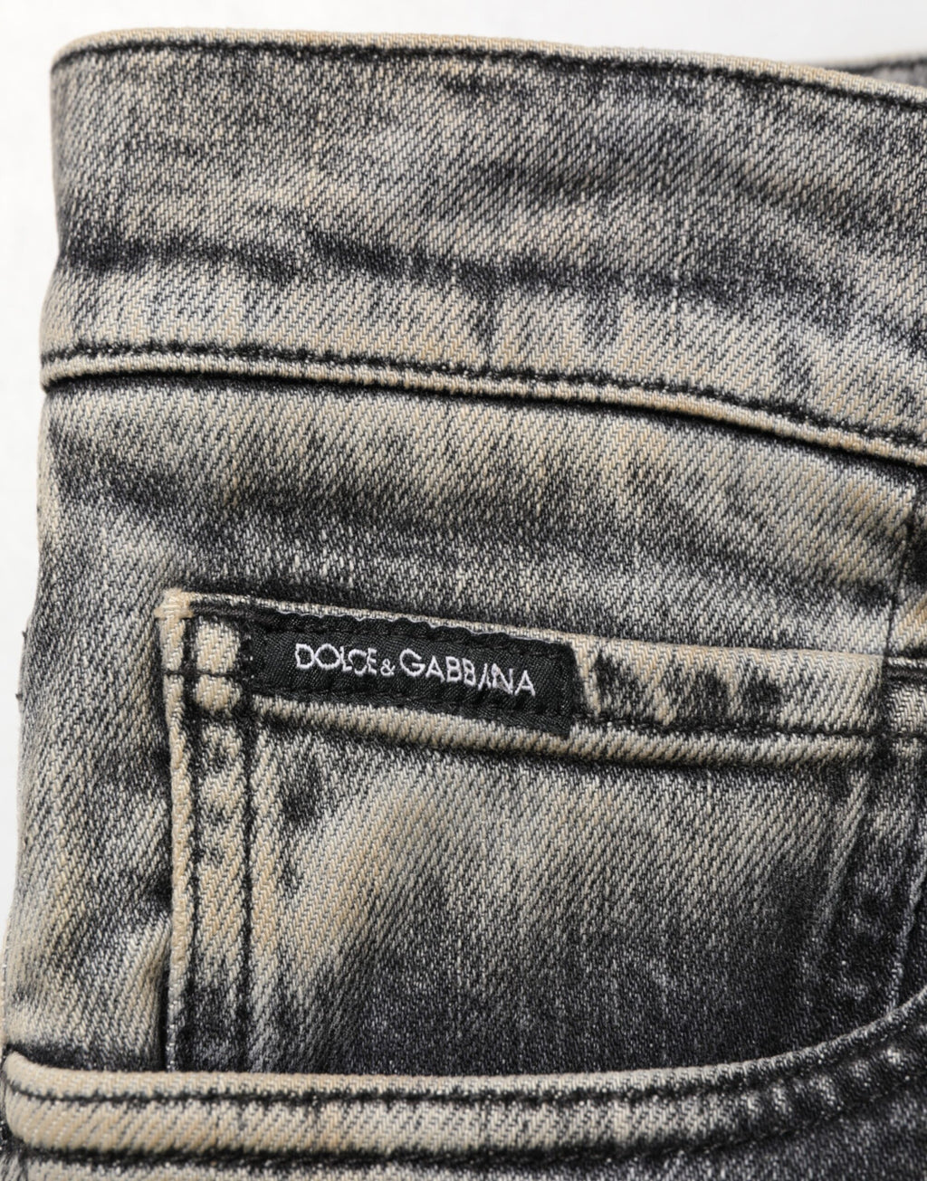 Dolce & Gabbana Gray Cotton Stretch Slim Fit Men Denim Jeans