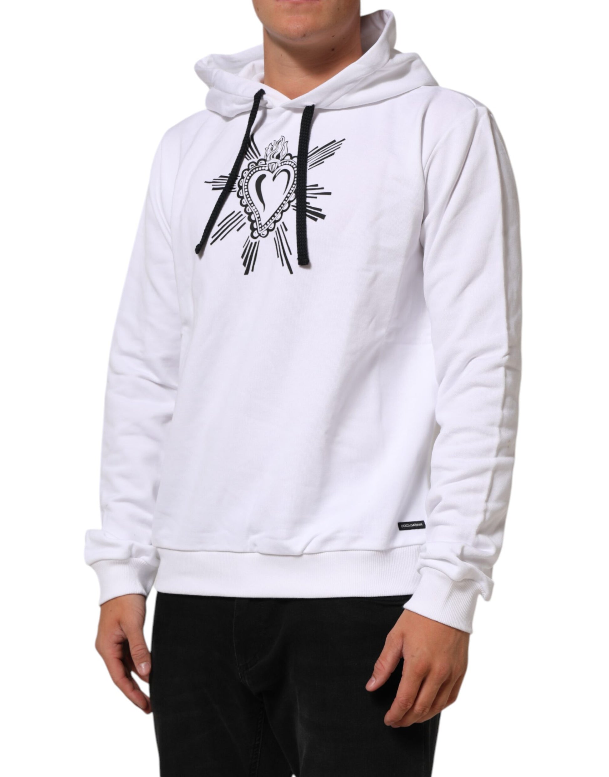 Dolce & Gabbana White Hoodie for Men detail view