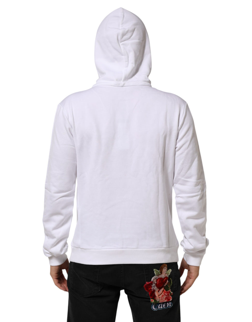 Dolce & Gabbana White Hoodie for Men side view