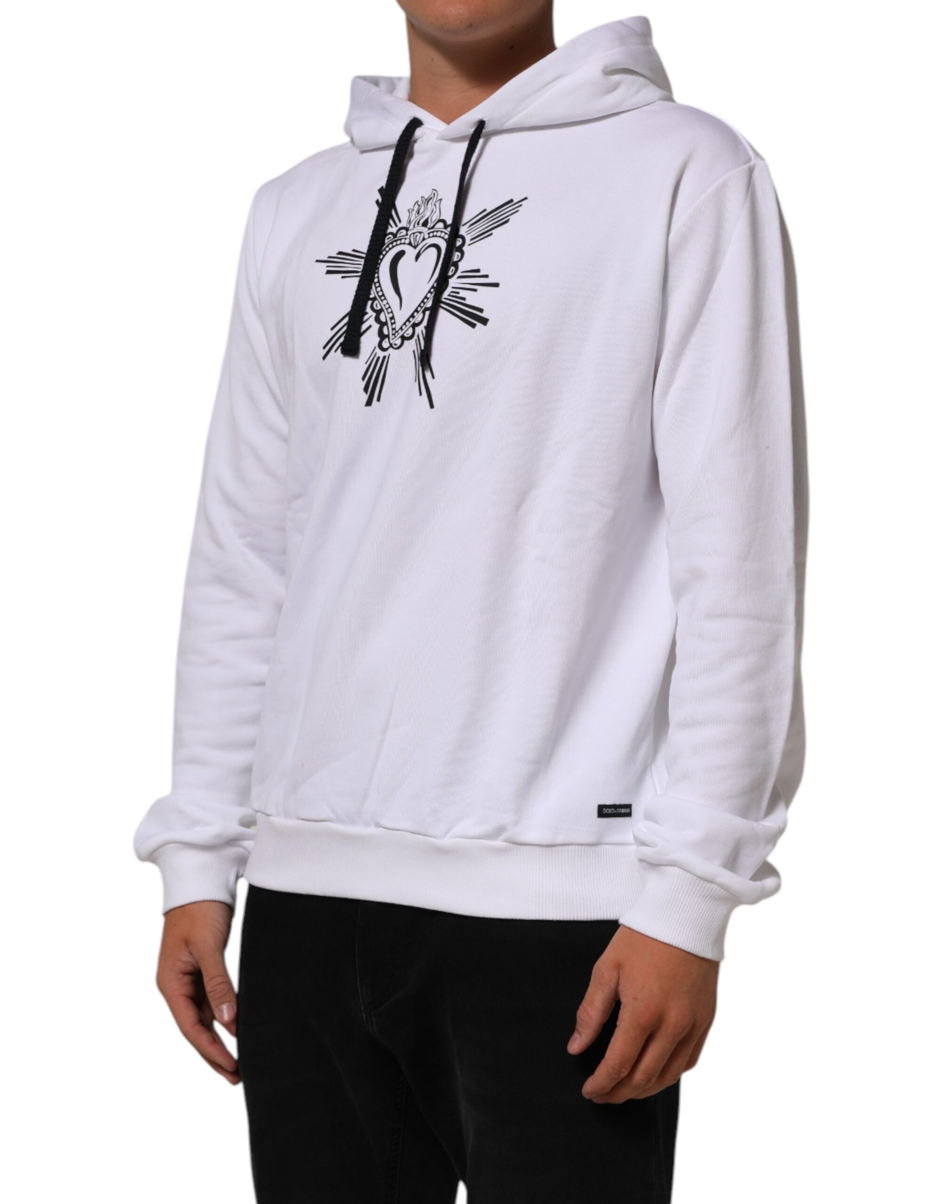Dolce & Gabbana White Hoodie for Men detail view