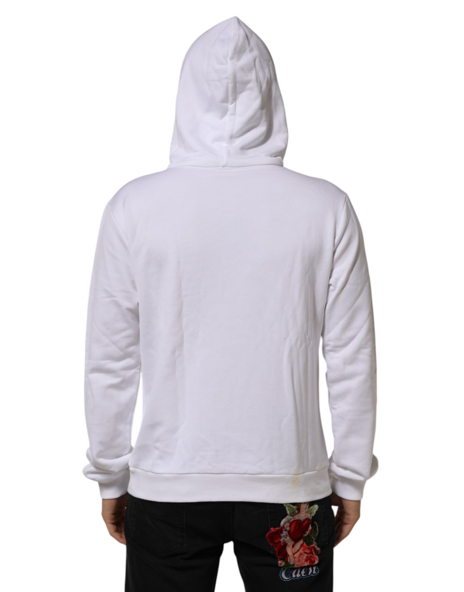 Dolce & Gabbana White Hoodie for Men side view