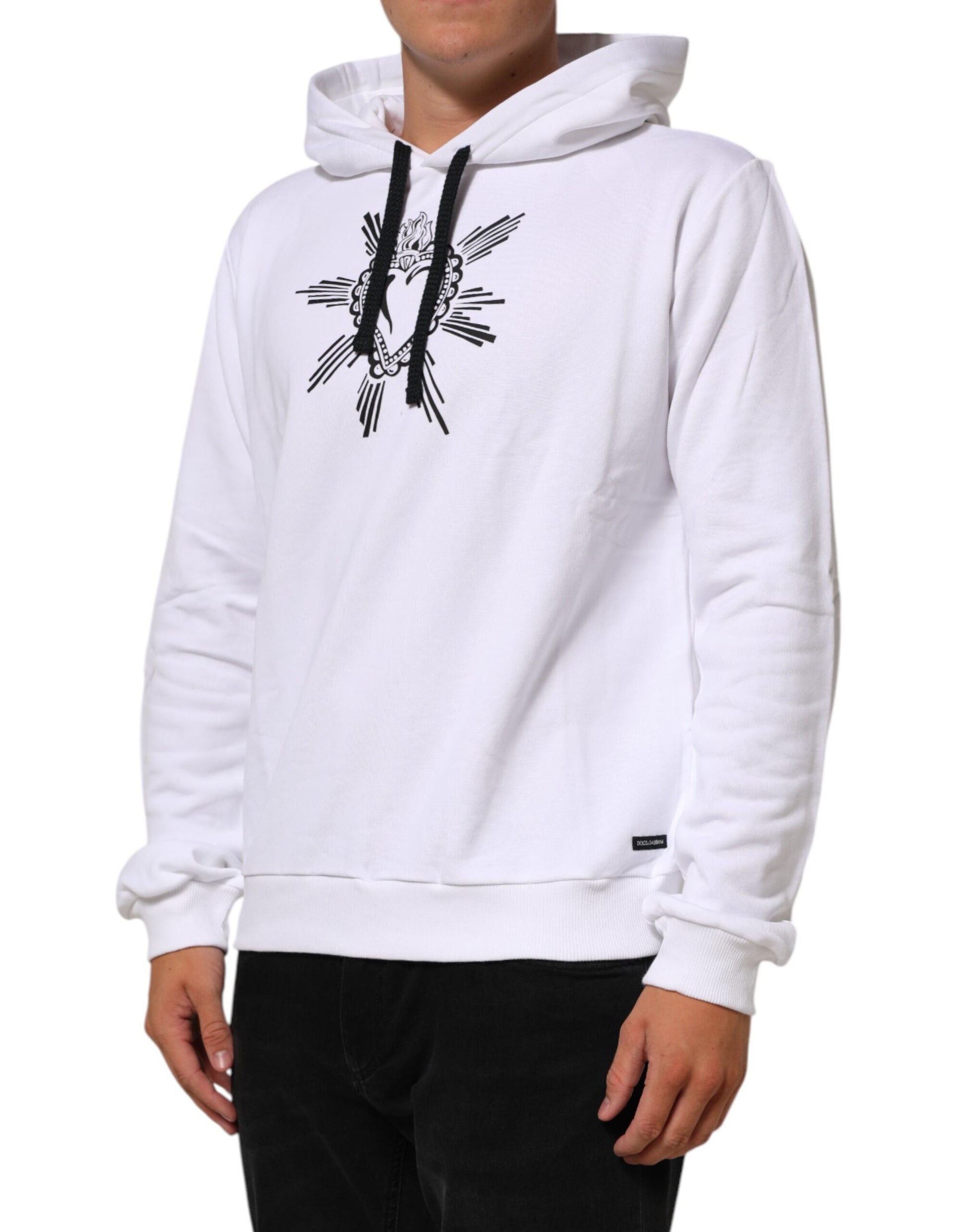 Dolce & Gabbana White Hoodie for Men detail view
