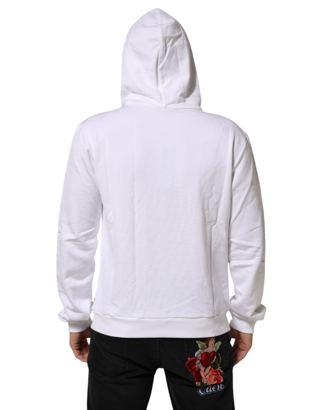 Dolce & Gabbana White Hoodie for Men side view