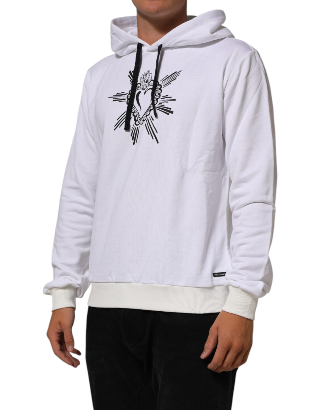 Dolce & Gabbana White Hoodie for Men detail view