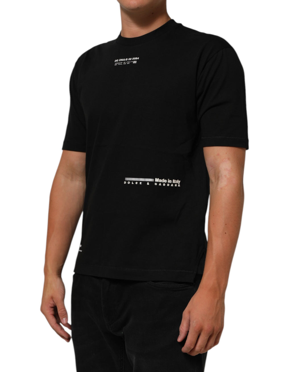 Dolce & Gabbana Black Short-Sleeve Shirt for Men detail view