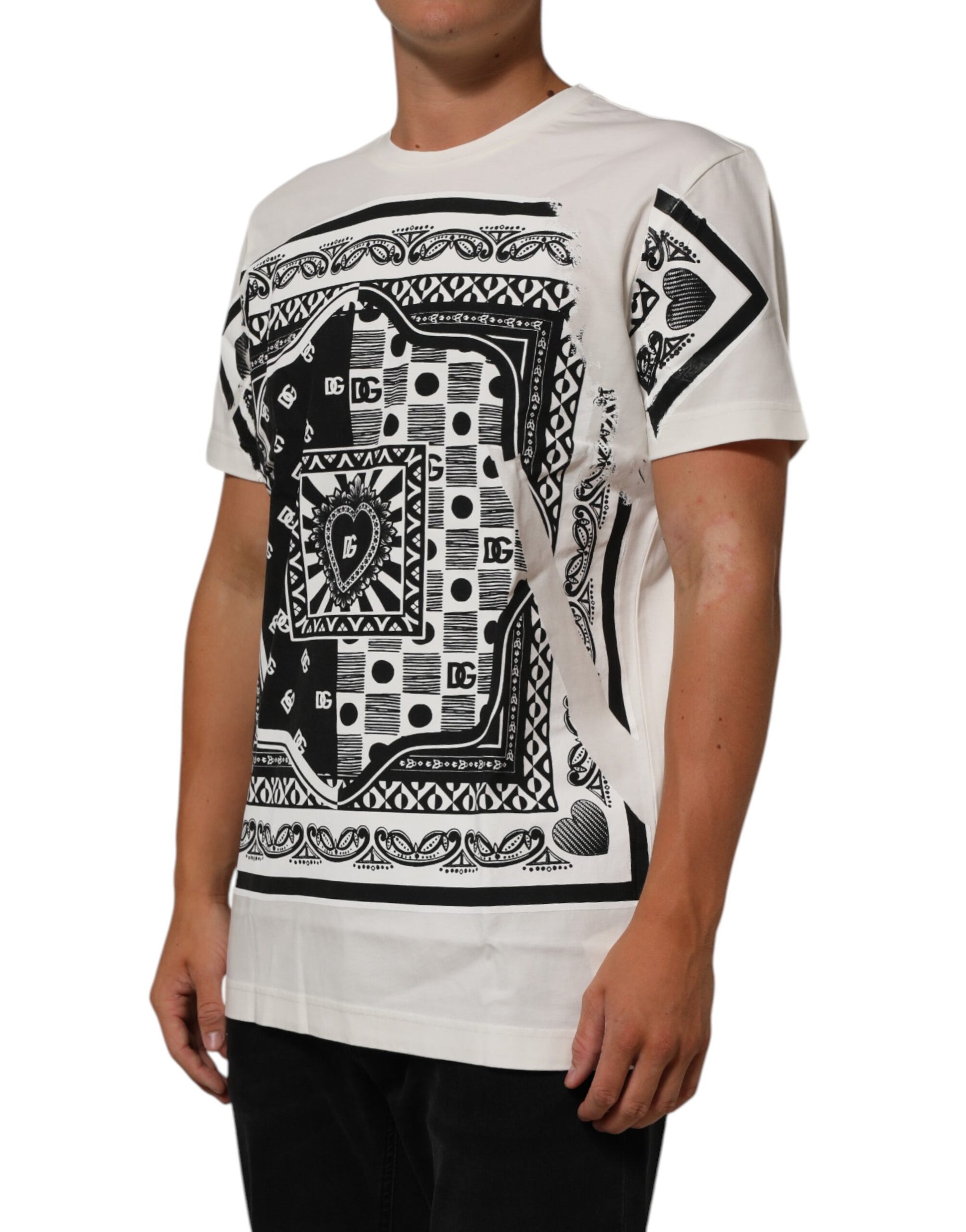 Dolce & Gabbana White Short-Sleeve Shirt for Men detail view
