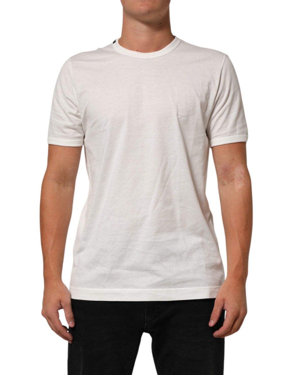 Dolce & Gabbana White Cotton Goodluck 2020 Crew Neck T-shirt