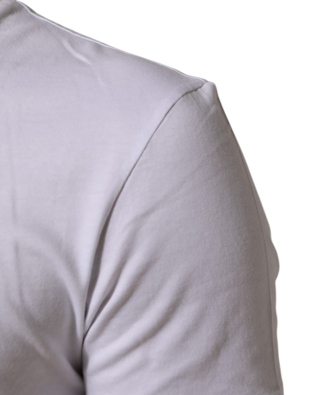 T-shirt Dolce & Gabbana en coton blanc à col rond avec logo imprimé pour homme