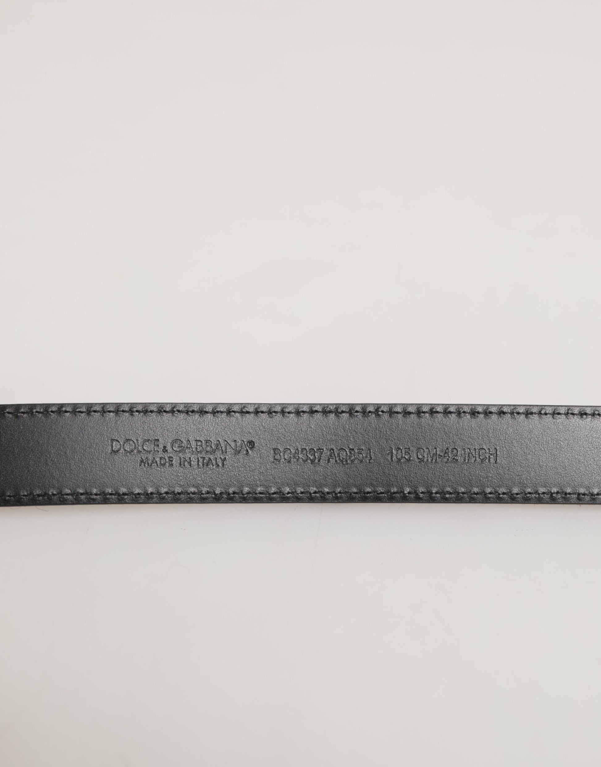 Dolce & Gabbana Red Black Pony Leather Metal Buckle Men Belt