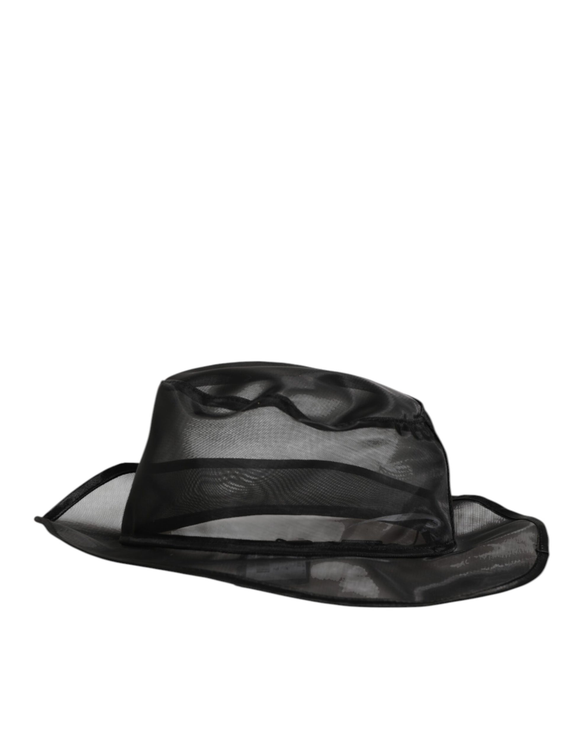 Dolce & Gabbana Black Silk Mesh Bucket Men Fisherman Cap Hat