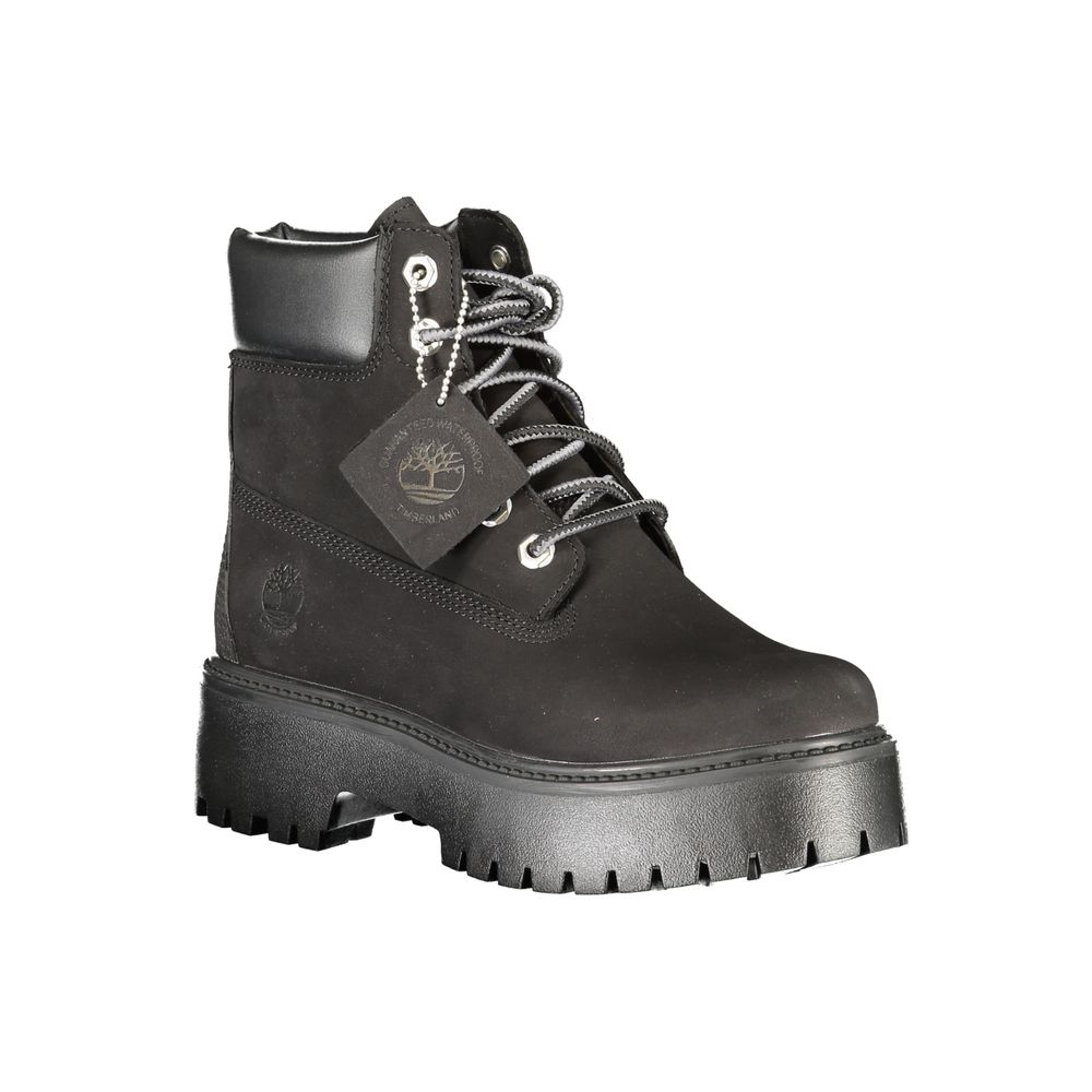 Timberland Black Leather Women Boot