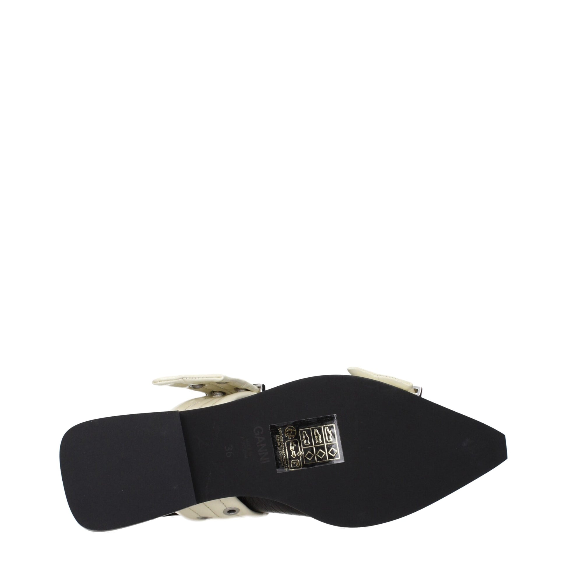 Ganni Black Polyethylene Flat Sandals