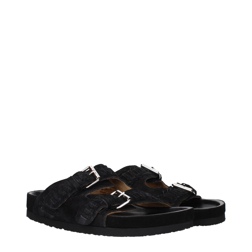Isabel Marant Black Leather Slippers
