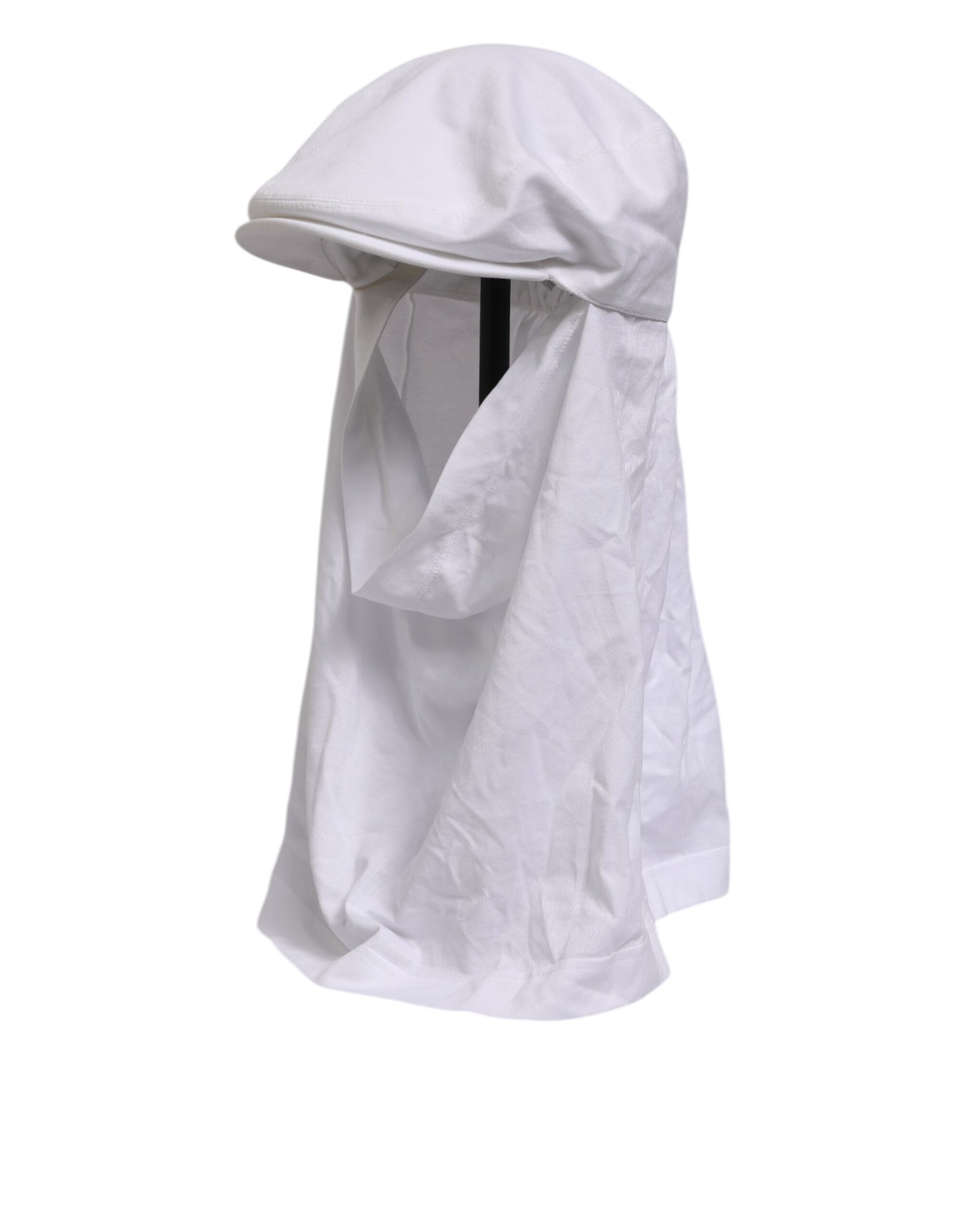 Dolce & Gabbana Cagoule Baseball en Coton Blanc avec Plaque Logo DG
