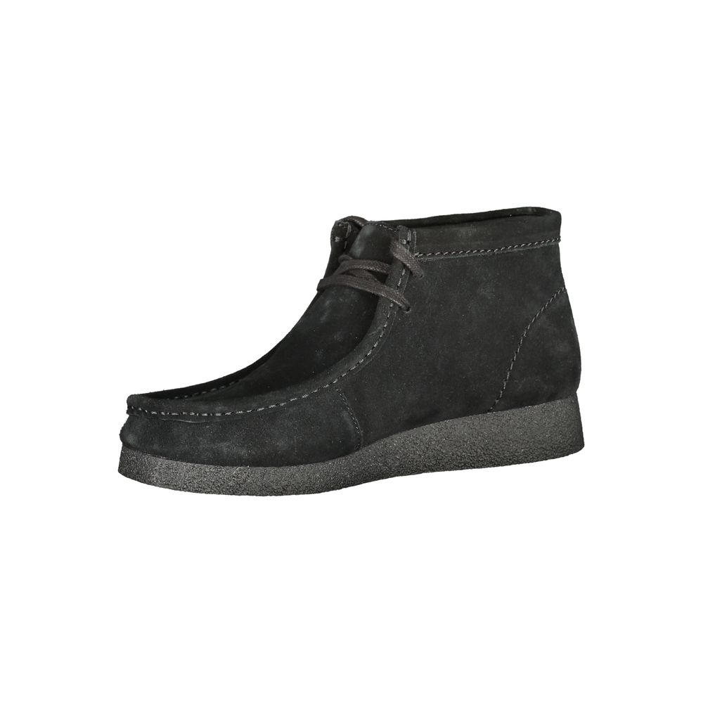 Baskets en cuir noir pour hommes Clarks