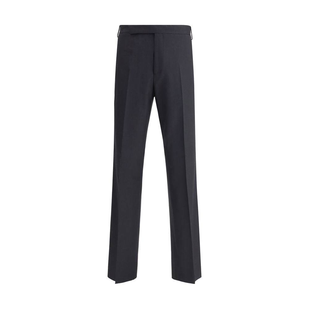 Lardini Black Viscose Casual Pants