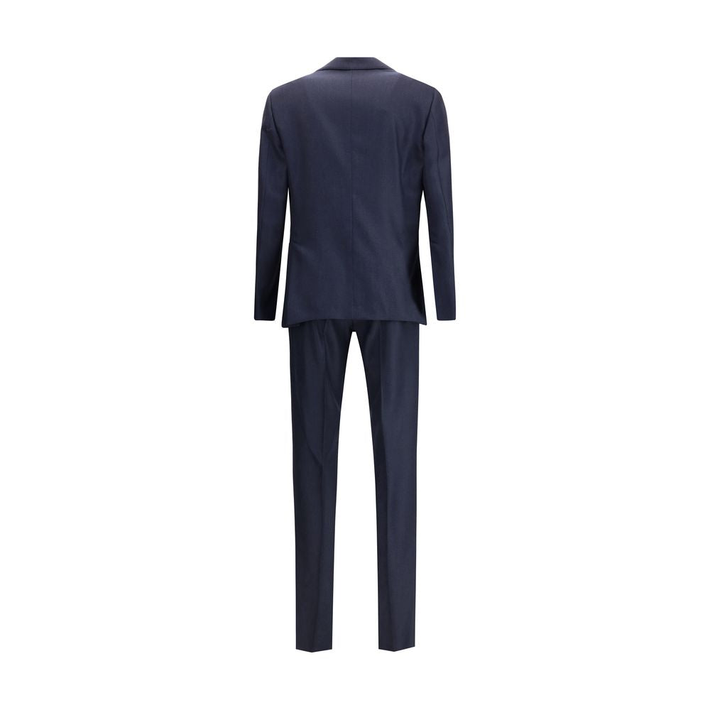 Lardini Blue Wool Two-Piece Suit