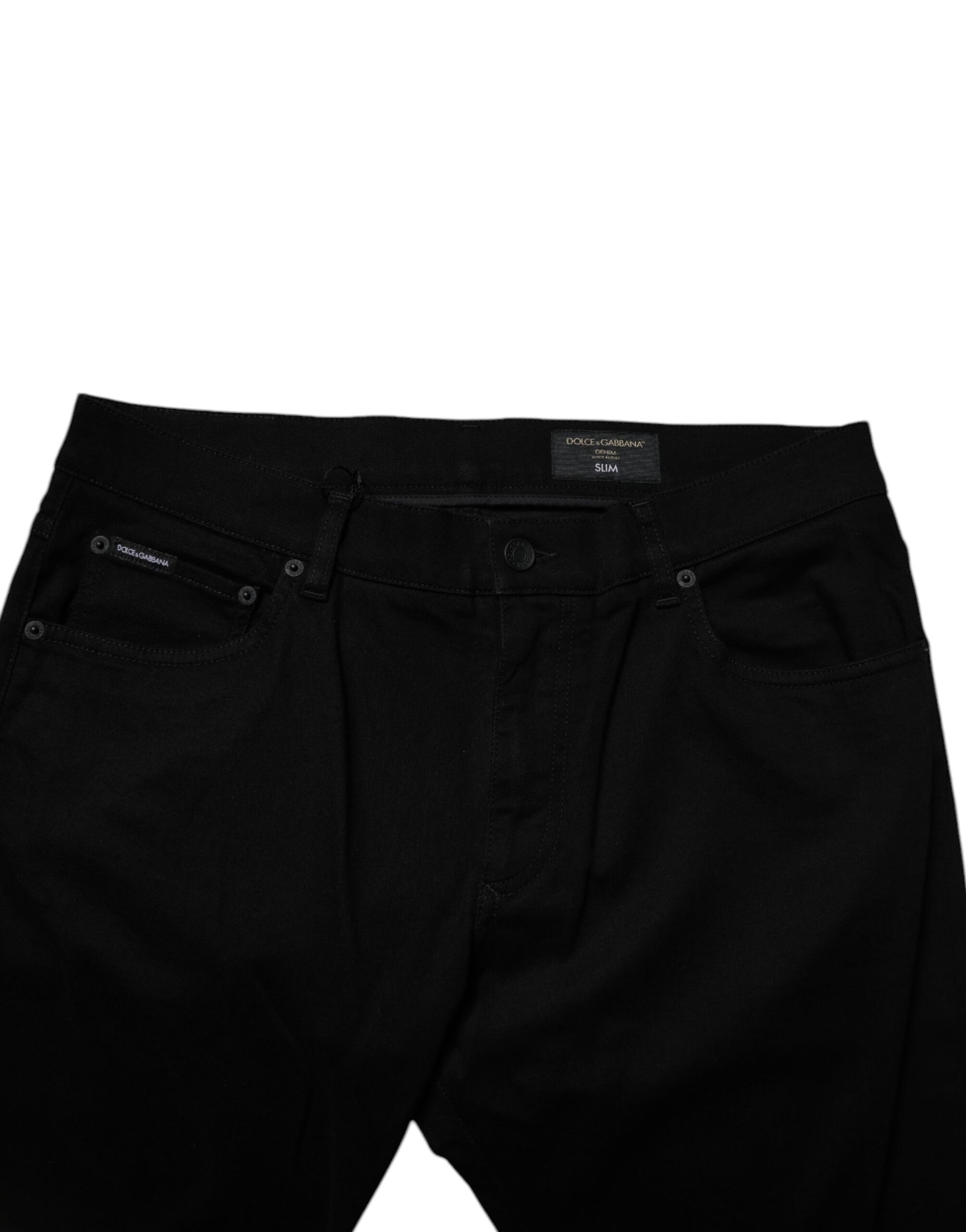 Dolce & Gabbana Jean Slim Homme Noir en Coton Stretch