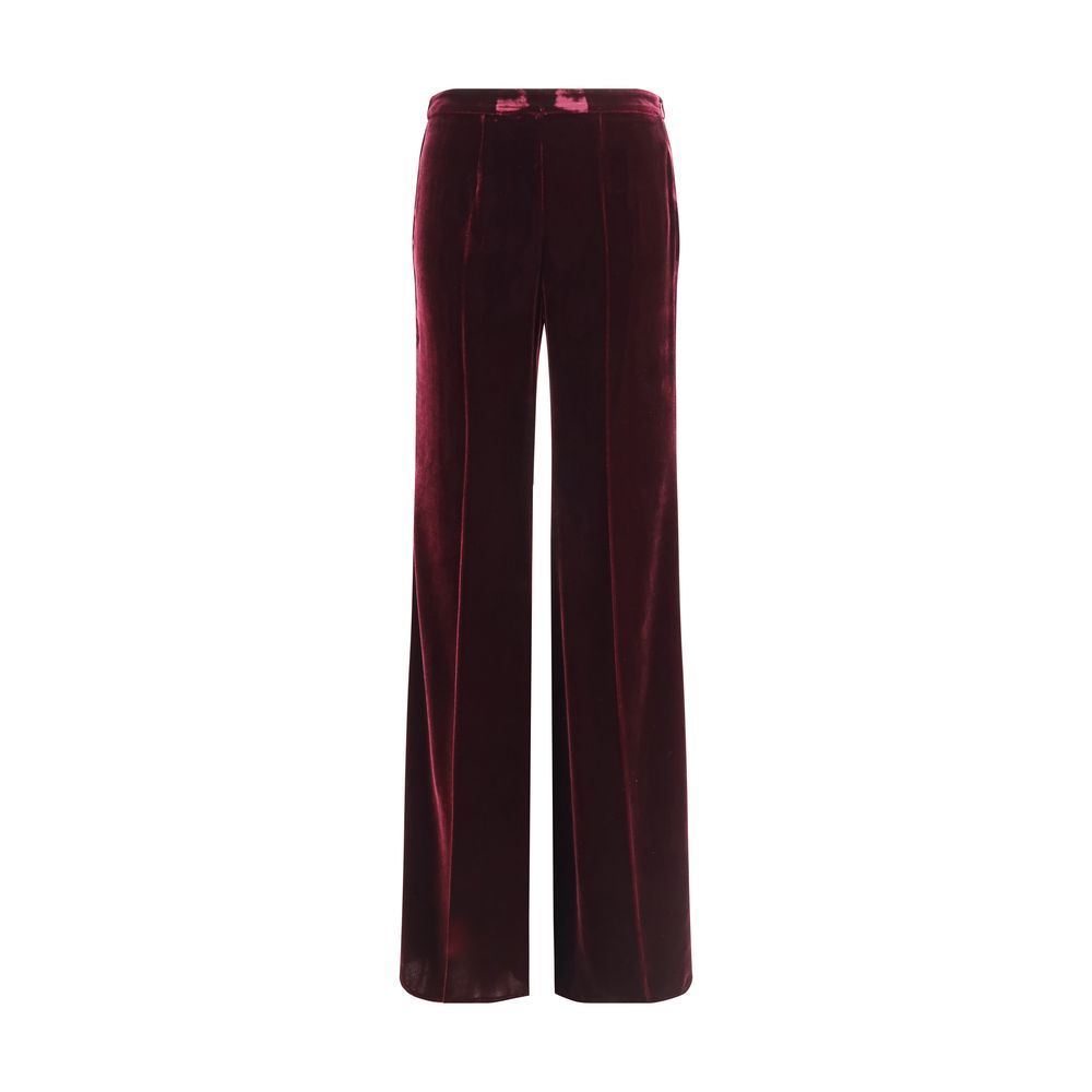 Forte_Forte Bordeaux Viscose Flared Pants