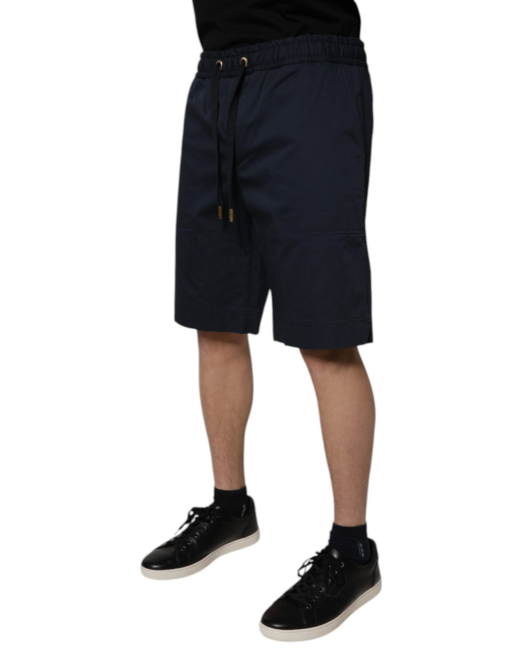 Shorts Bermuda Dolce & Gabbana en coton stretch bleu marine pour homme