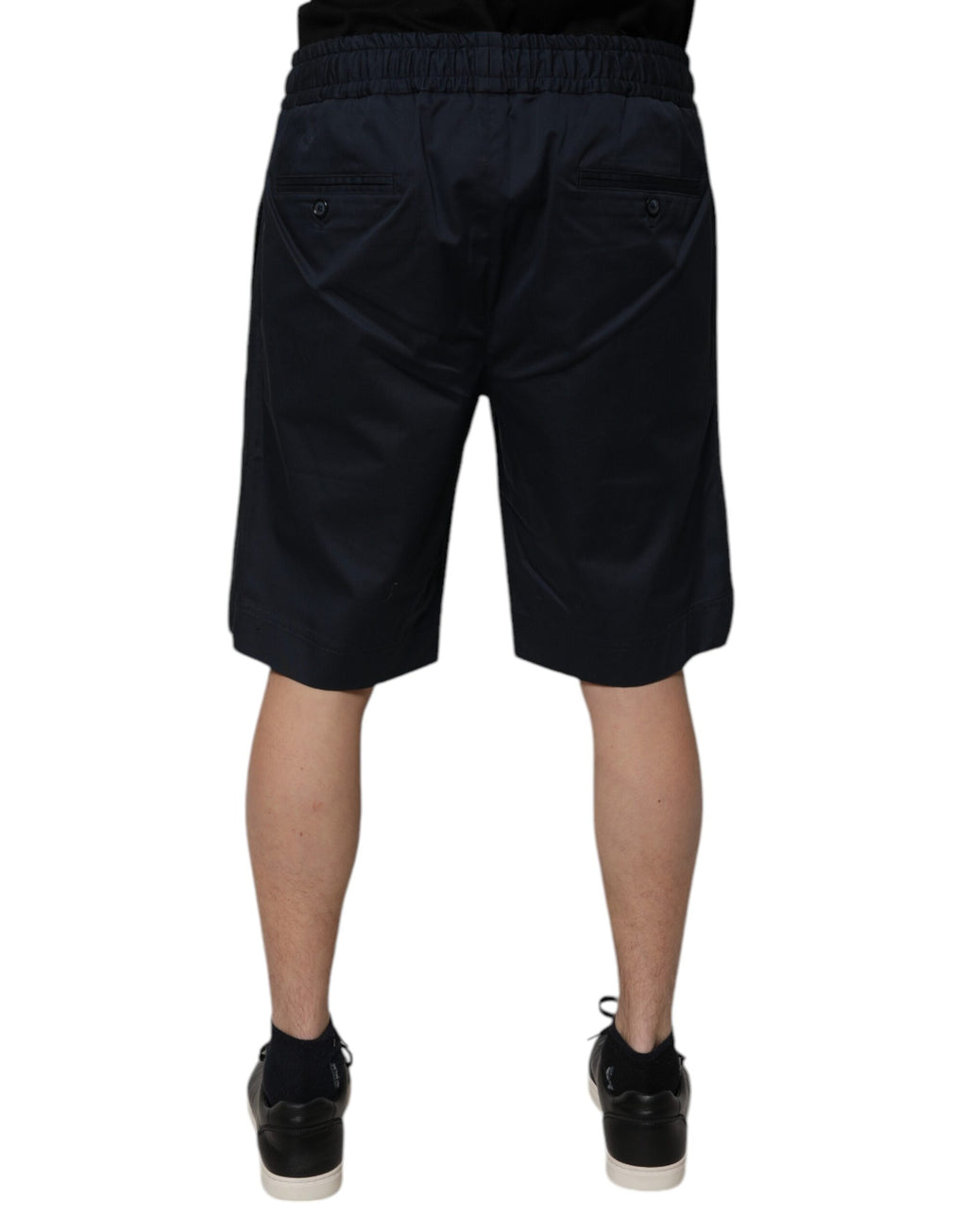 Shorts Bermuda Dolce & Gabbana en coton stretch bleu marine pour homme