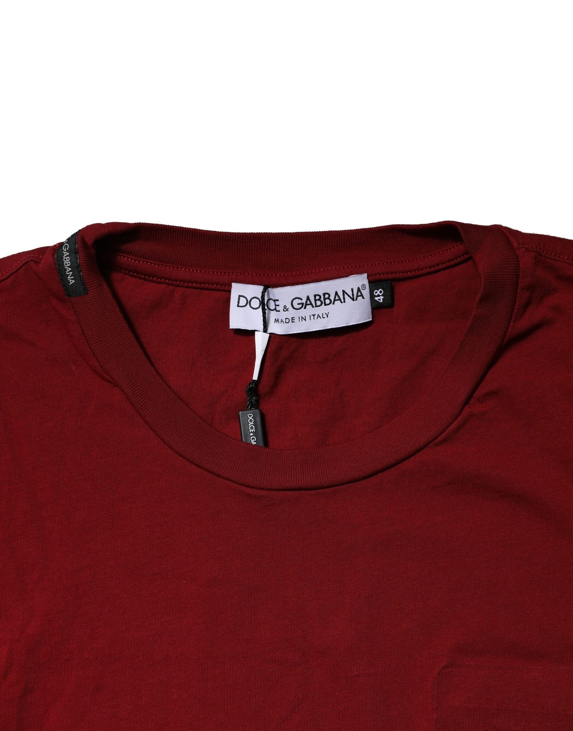 T-shirt Dolce & Gabbana en Coton Col Rond Manches Courtes Marron