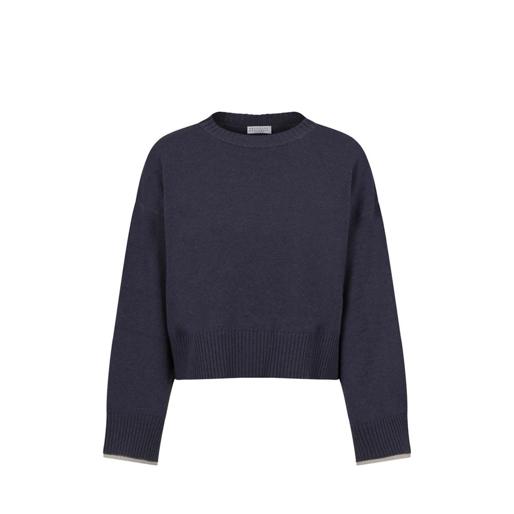 Brunello Cucinelli Blue Cashmere Cashmere Sweater