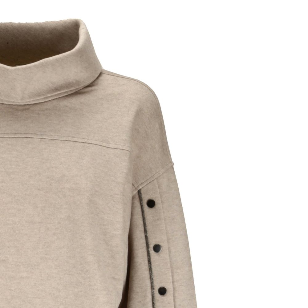 Brunello Cucinelli Beige Cashmere Sweatshirt