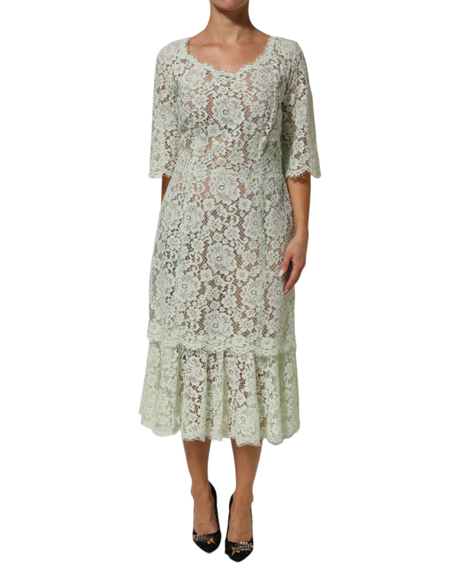 Dolce & Gabbana Green Midi Dress for Women alternate view