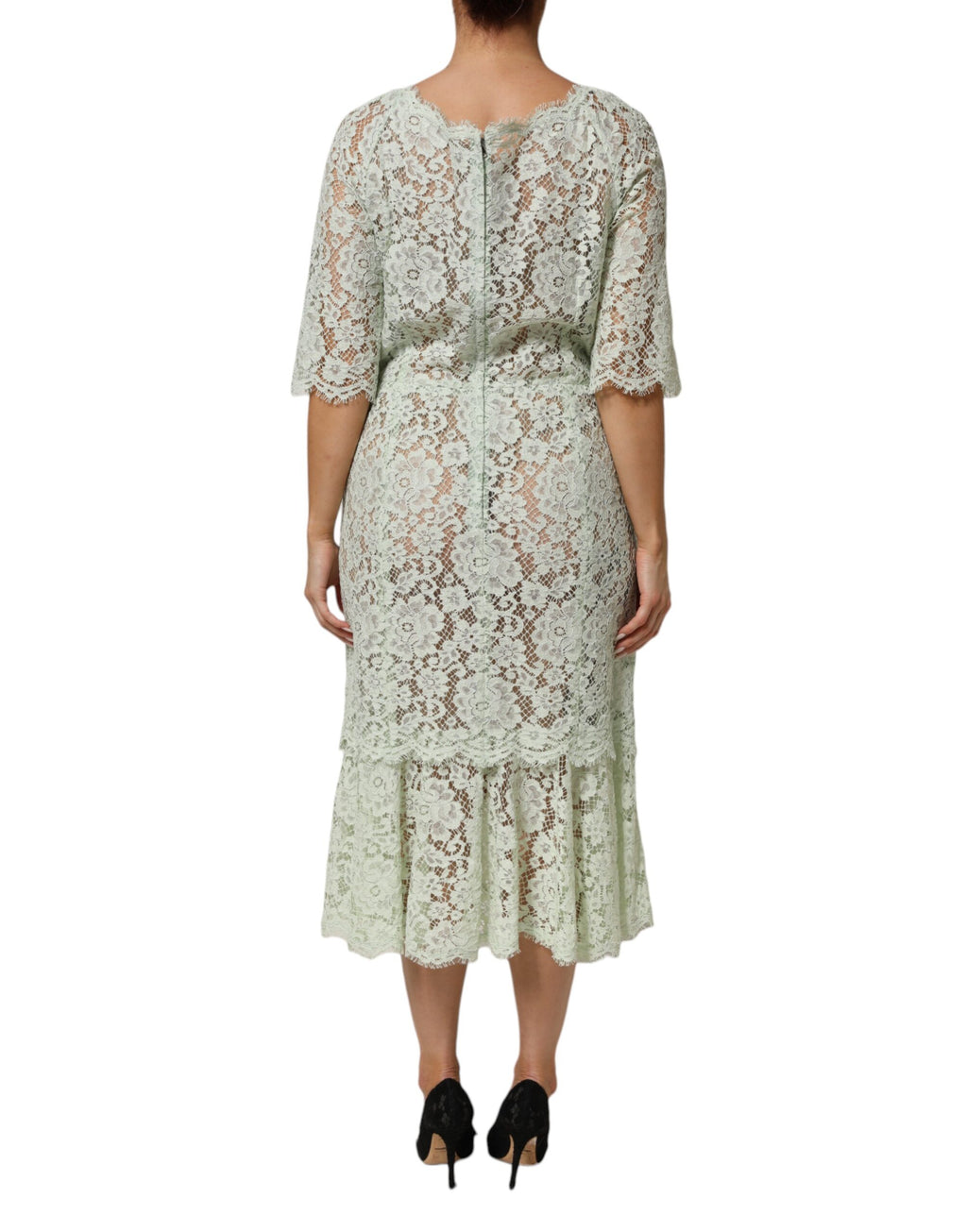 Dolce & Gabbana Green Midi Dress for Women side view