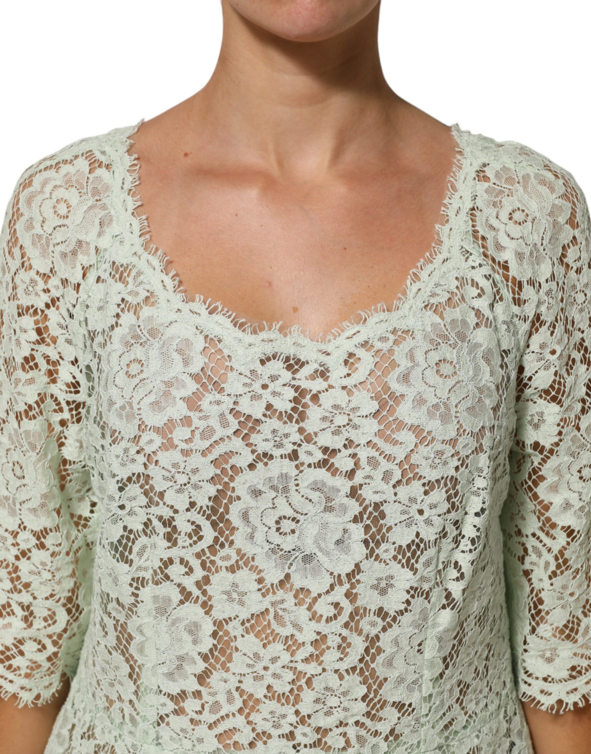 Dolce & Gabbana Green Midi Dress for Women additional view