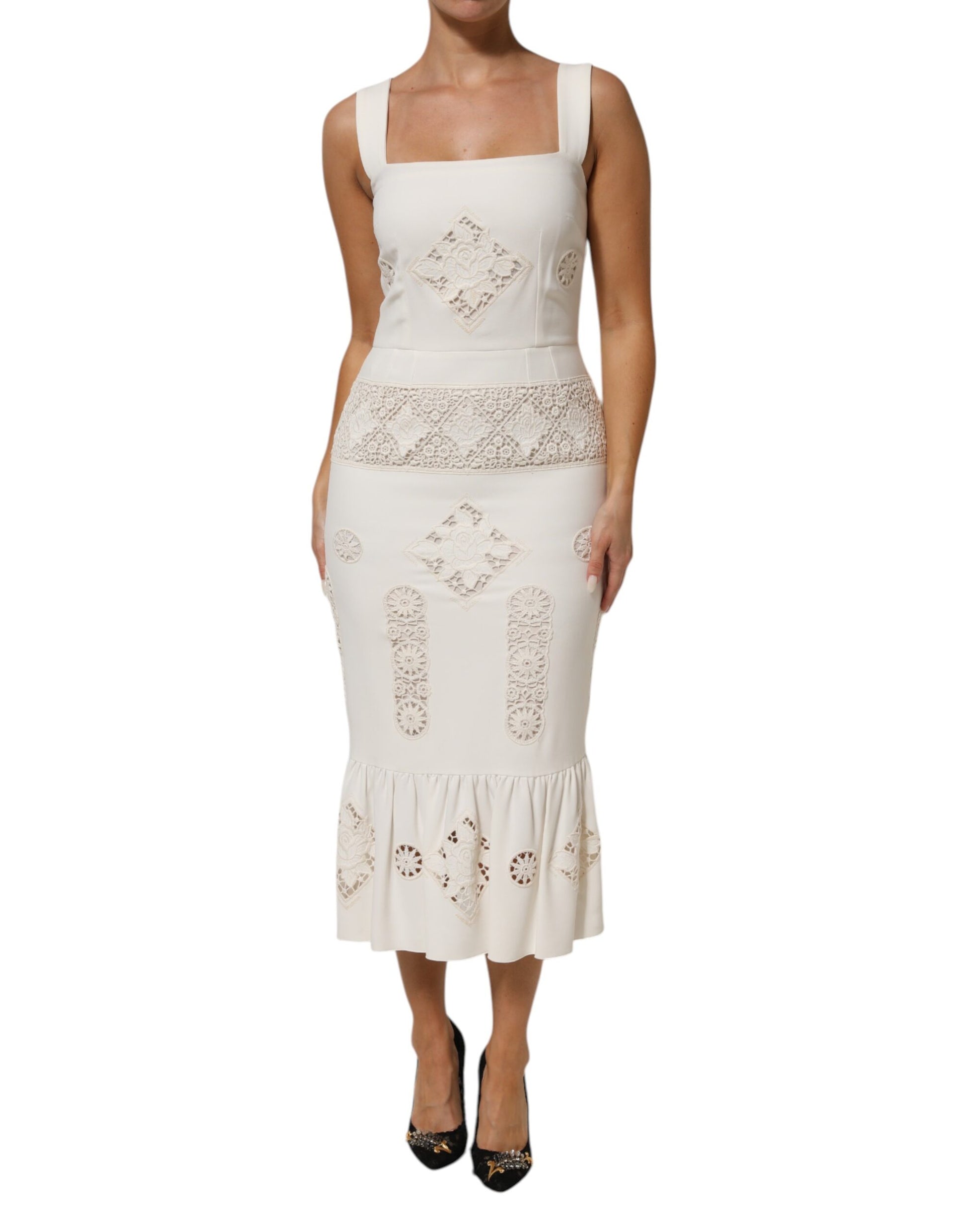 Dolce & Gabbana White Midi Dress for Women alternate view