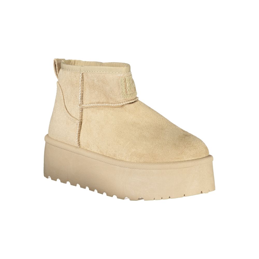 Laura Biagiotti Beige Polyester Women Boot