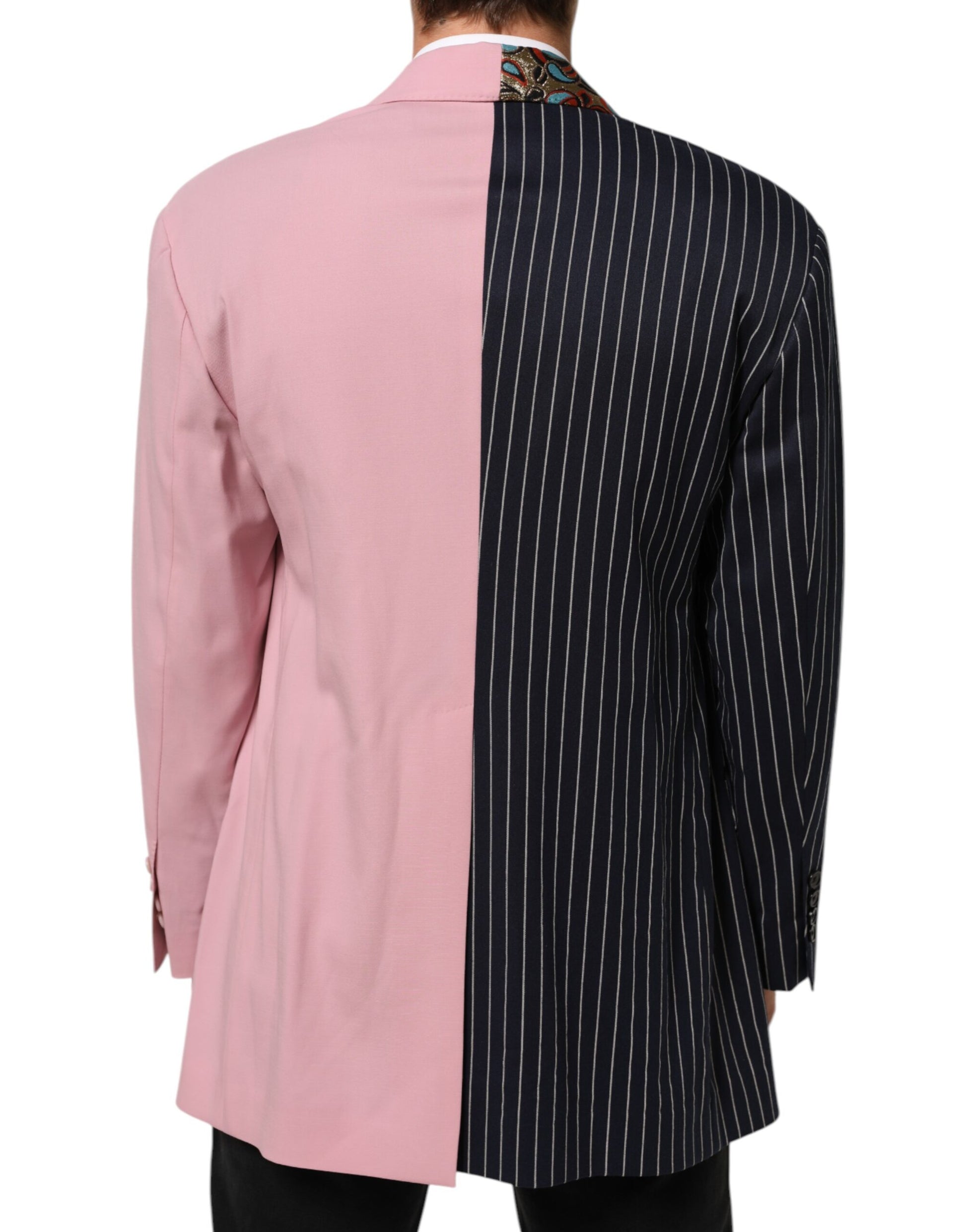 Veste Blazer Dolce & Gabbana Patchwork Multicolore Coupe Droite