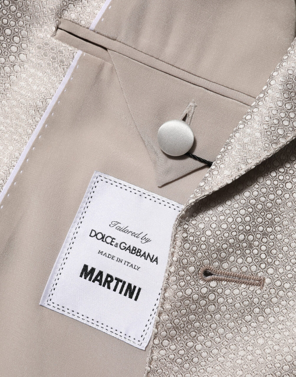 Dolce & Gabbana Beige MARTINI Zweireiher Blazer