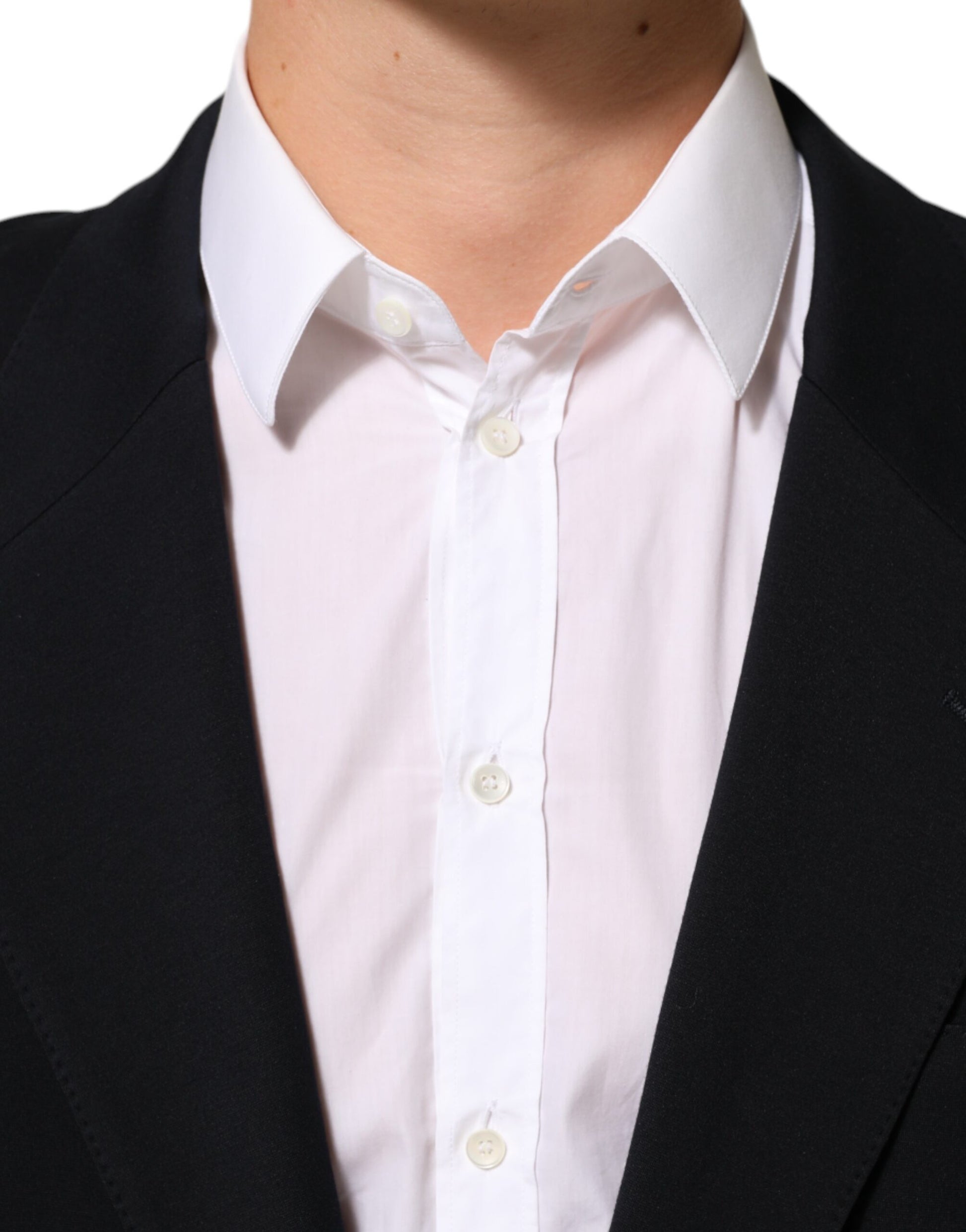 Veste de costume blazer Dolce & Gabbana en viscose noire à 2 boutons