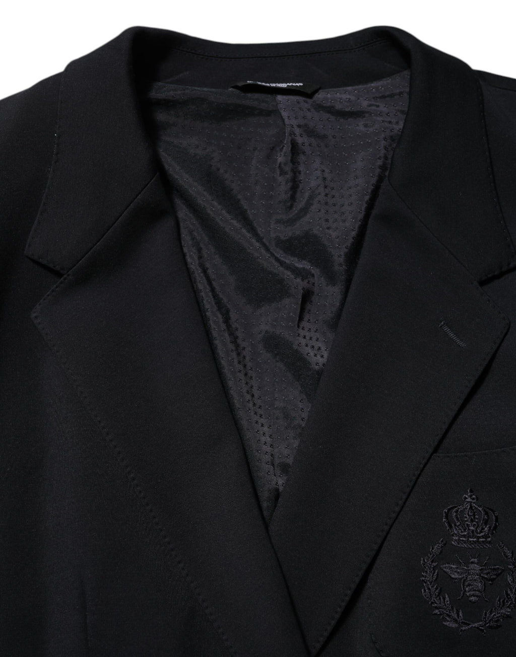 Veste de costume blazer Dolce & Gabbana en viscose noire à 2 boutons