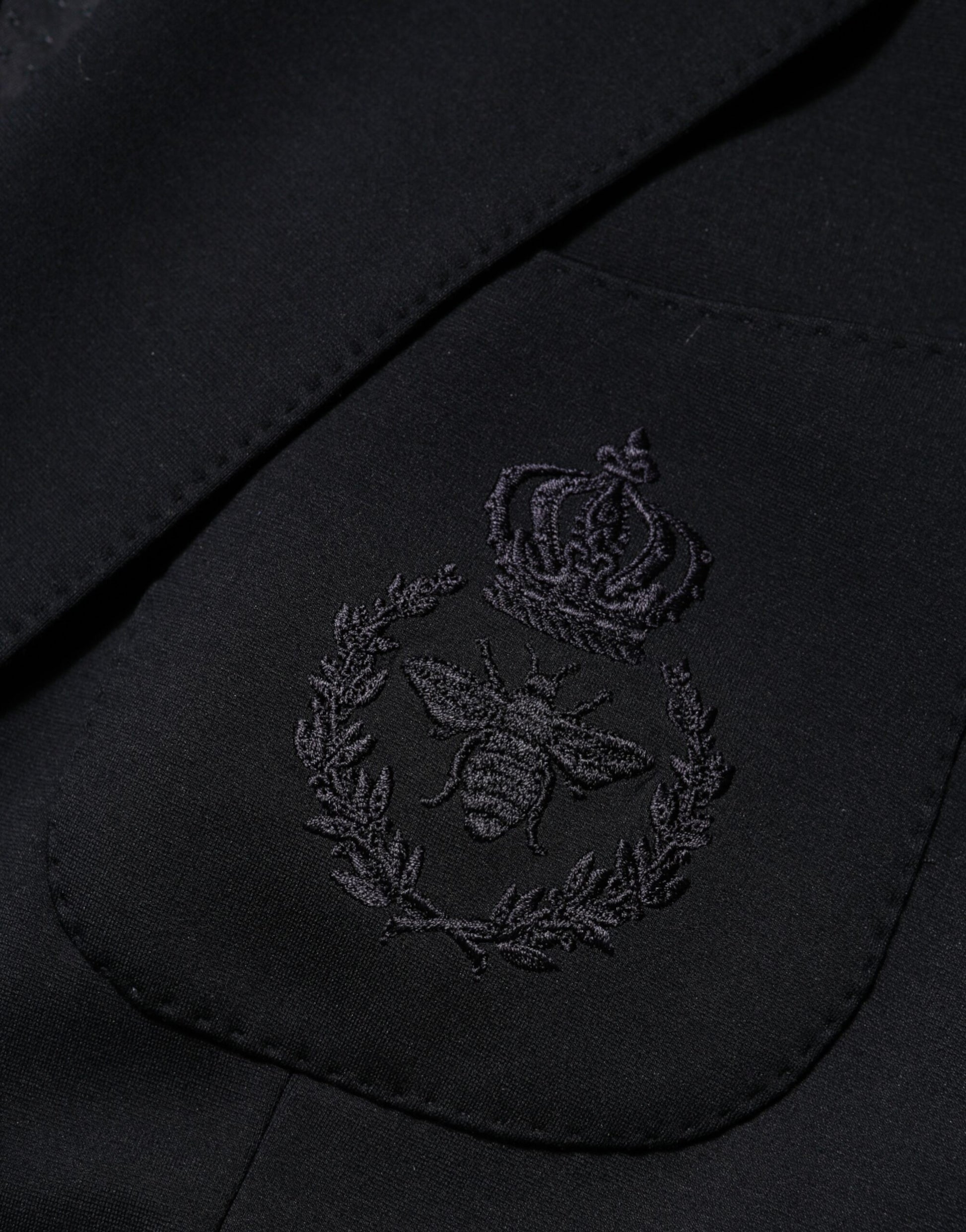 Veste de costume blazer Dolce & Gabbana en viscose noire à 2 boutons