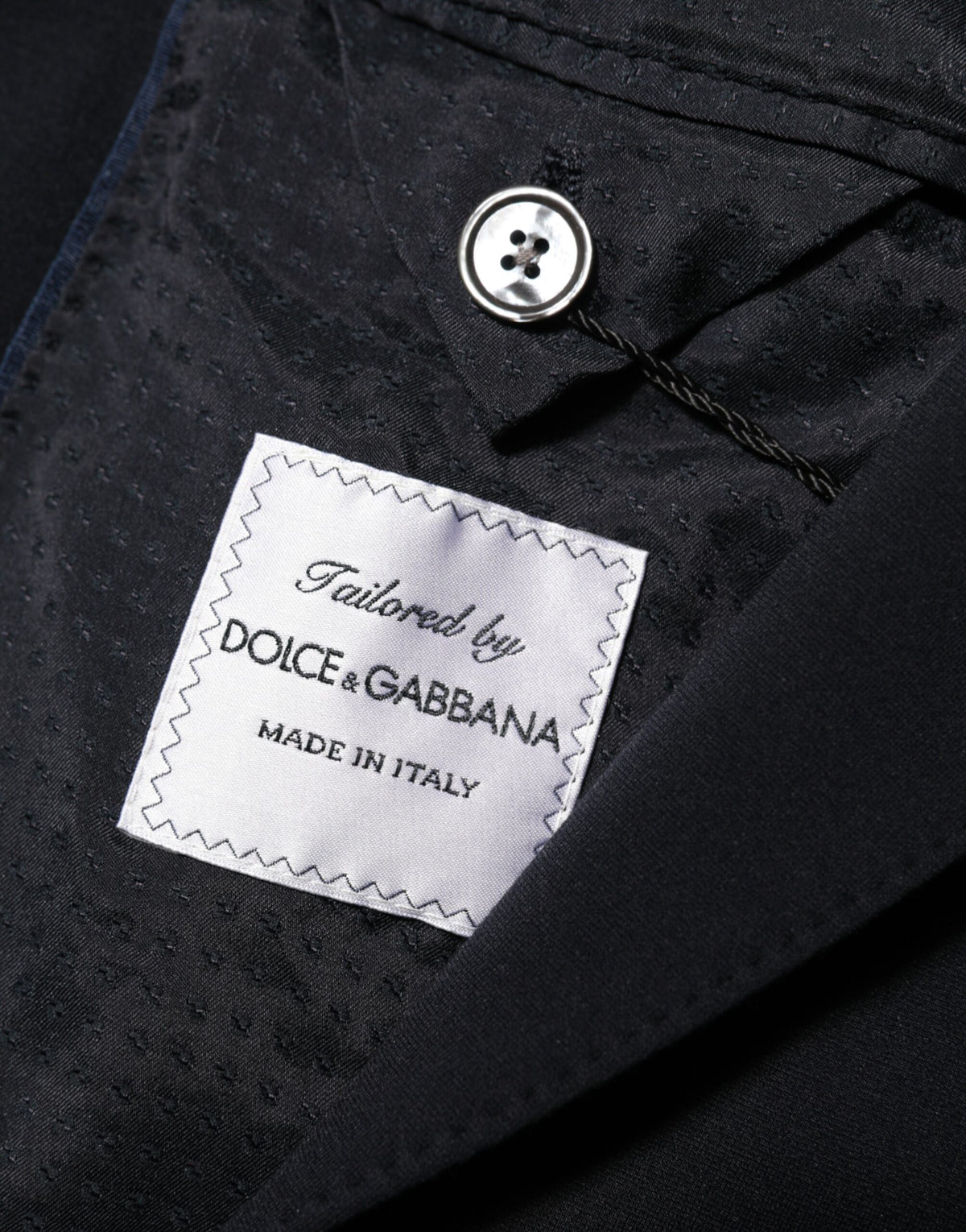 Dolce & Gabbana Dunkelblau Viskose 2 Knöpfe Anzug Sakko Blazer