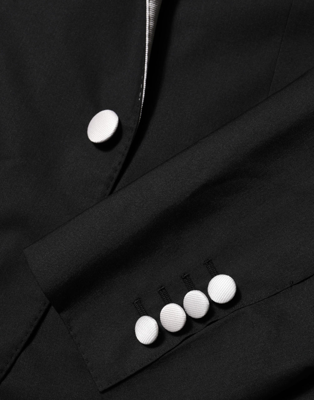 Dolce & Gabbana Schwarz Weiß MARTINI Ein-Knopf Herren Anzug Blazer