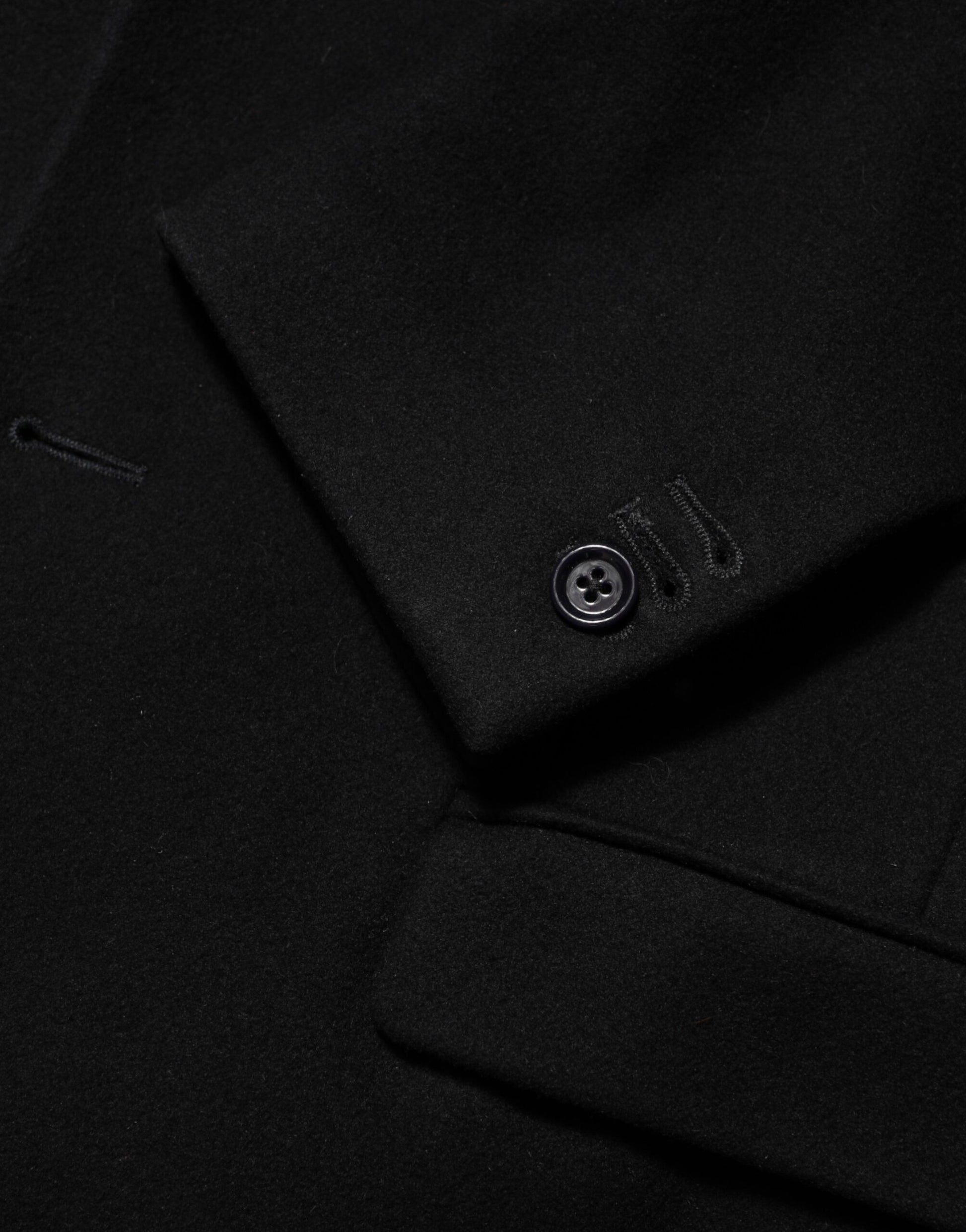 Manteau trench homme Dolce & Gabbana en laine noire boutonné